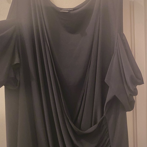 Torrid black cowl neck, cold shoulder blouse. Never worn WITHOUT Tags - Picture 4 of 4